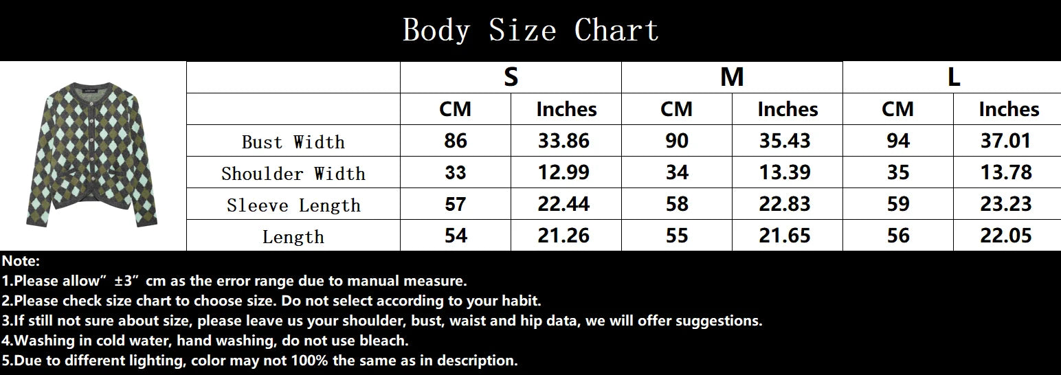 Vintage Argyle Knit Cardigan